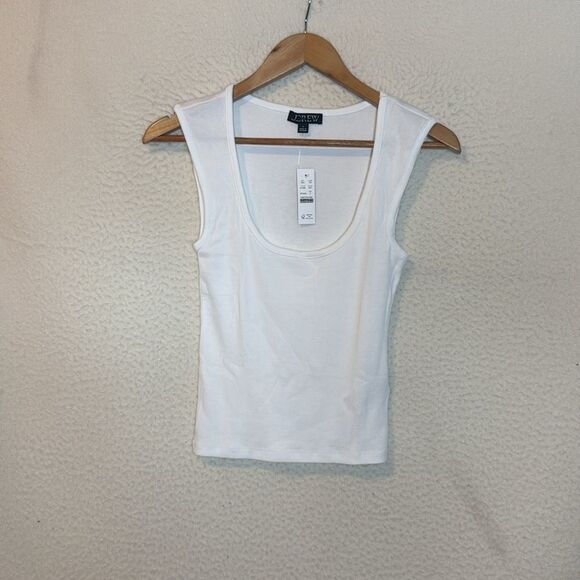 J Crew Scoopneck vest in drapey crepe Womens‎ Small White - Picture 2 of 11